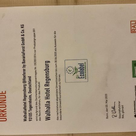 Walhalla Hotel Regensburg Hoeferer 4 Sterne Superior Тегернхайм Екстериор снимка